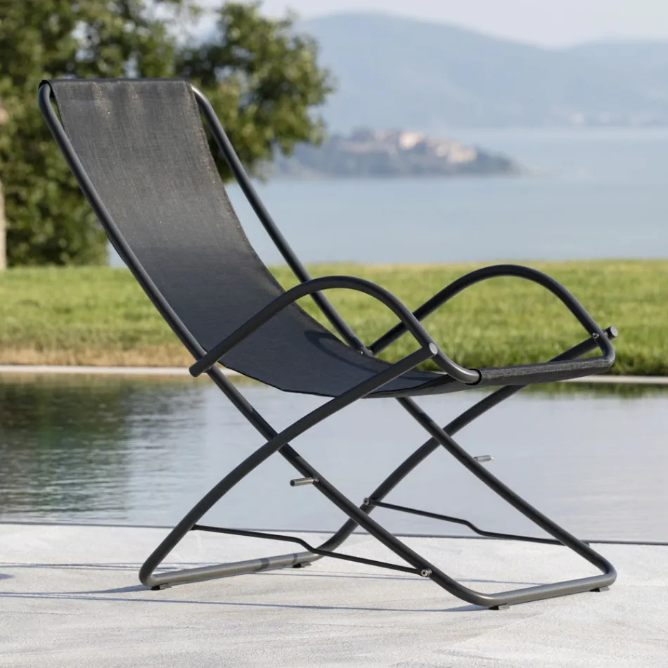 Sdraio Pieghevole da Giardino in Acciaio Zincato Made in Italy 2 Pezzi – Hobbit Viadurini