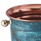 Secchiello Porta Ghiaccio Vino Design in Rame Lucido o Verde 20 cm - Gennarino Viadurini