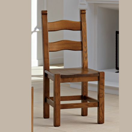 Sedia Classica Cucina in Legno Massello di Faggio Made in Italy - Lavinia Viadurini