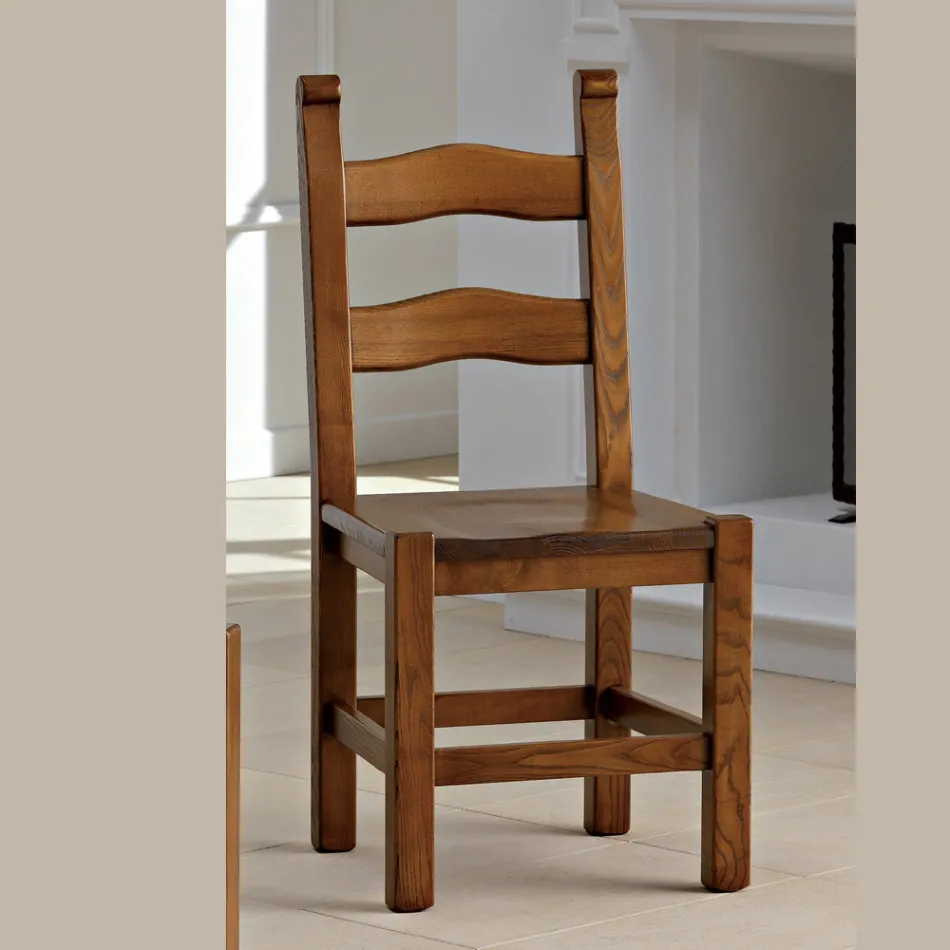 Sedia Classica Cucina in Legno Massello di Faggio Made in Italy - Lavinia Viadurini