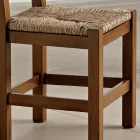 Sedia Classica da Cucina in Legno Seduta in Paglia Made in Italy - Lavinia Viadurini