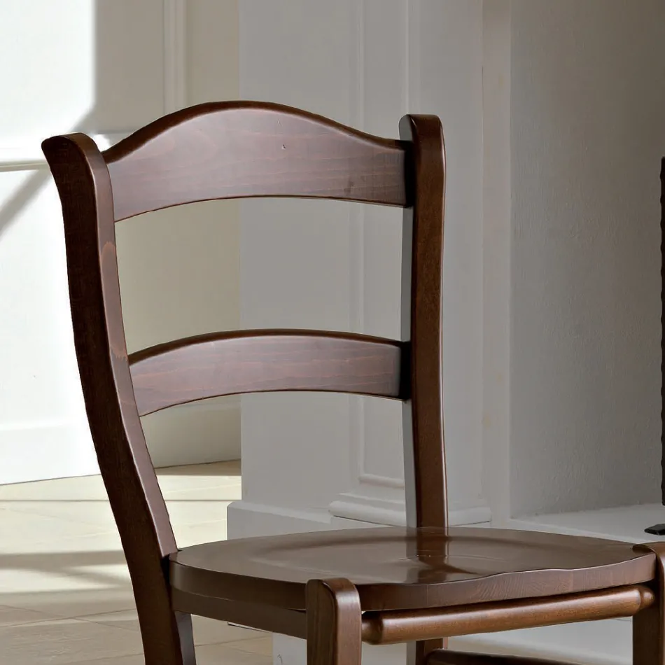 Sedia Classica da Cucina in Paglia Vera e Legno Design Italiano - Monika Viadurini