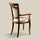 Sedia Classica Imbottita in Legno Noce o Bianco Made in Italy - Caligola Viadurini