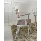 Sedia Classica Imbottita in Legno Noce o Bianco Made in Italy - Caligola Viadurini