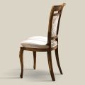 Sedia Classica Imbottita in Legno Noce o Bianco Made in Italy - Caligola