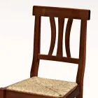Sedia Classica in Legno di Faggio e Paglia Design Made in Italy - Claudie Viadurini