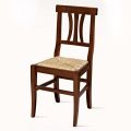 Sedia Classica in Legno di Faggio e Paglia Design Made in Italy - Claudie
