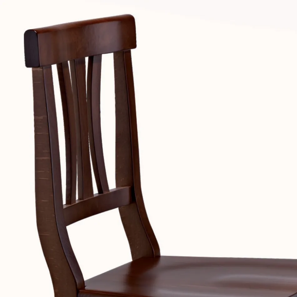 Sedia Classica in Legno Massello di Faggio Design Made in Italy - Claudie Viadurini
