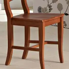 Sedia Classica in Legno Massello di Faggio di Design Italiano - Baptiste Viadurini