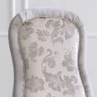 Sedia Classica in Legno Noce e Tessuto Imbottito Made in Italy - Baroque Viadurini