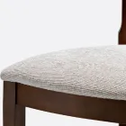 Sedia Classica Legno di Faggio e Tessuto Design Elegante Italiano - Murray Viadurini