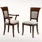 Sedia Classica Legno di Faggio e Tessuto Design Elegante Italiano - Murray Viadurini
