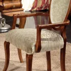 Sedia Classica Legno e Tessuto Con o Senza Braccioli Made in Italy - Ellie Viadurini