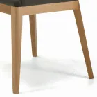 Sedia con Braccioli con Gambe in Legno e Seduta Imbottita Made in Italy - Bari Viadurini