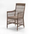 Sedia con Braccioli da Esterno in Polyrattan - Gigi Viadurini
