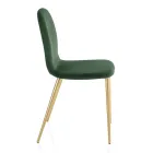Sedia con Seduta in Monoscocca in Tessuto e Gambe Coniche Made in Italy - Nezoku Viadurini