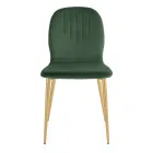 Sedia con Seduta in Monoscocca in Tessuto e Gambe Coniche Made in Italy - Nezoku Viadurini