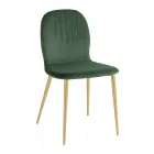 Sedia con Seduta in Monoscocca in Tessuto e Gambe Coniche Made in Italy - Nezoku Viadurini