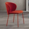 Sedia con Seduta Monoscocca in Tessuto e Gambe in Metallo Made in Italy - Ichigo