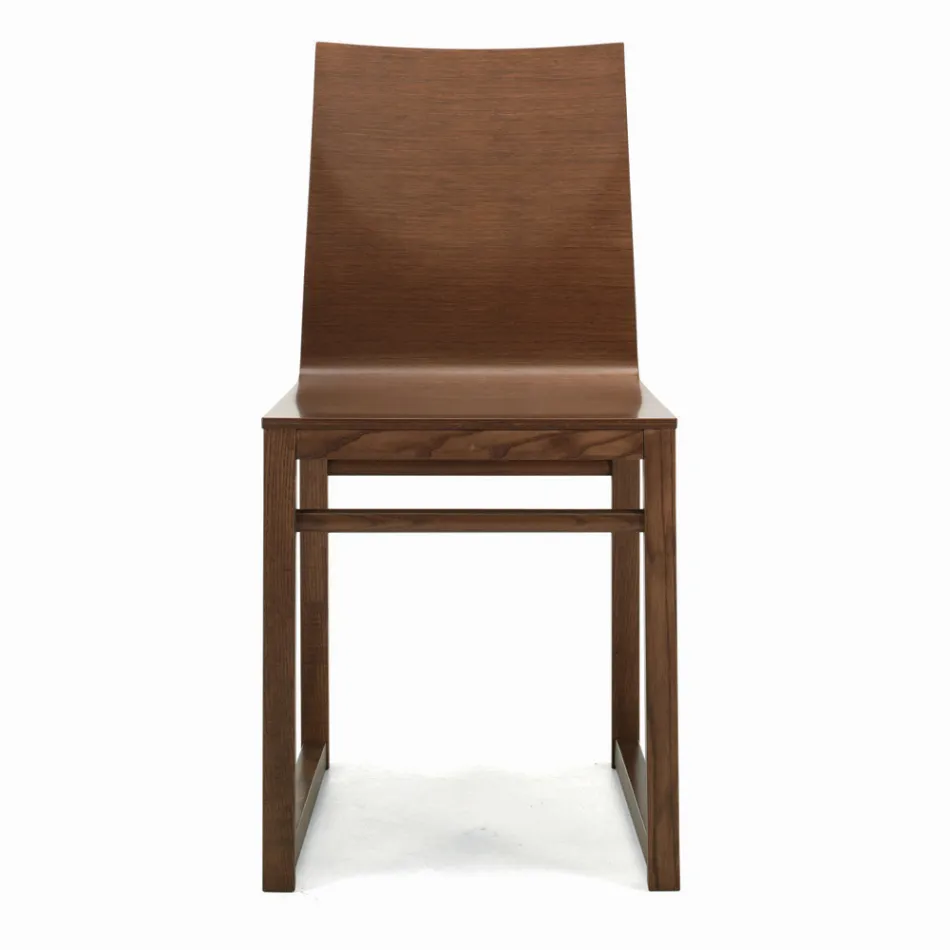 Sedia con Struttura in Frassino e Scocca in Rovere Made in Italy - Emilia Viadurini