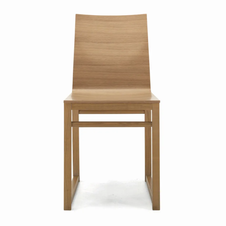 Sedia con Struttura in Frassino e Scocca in Rovere Made in Italy - Emilia Viadurini