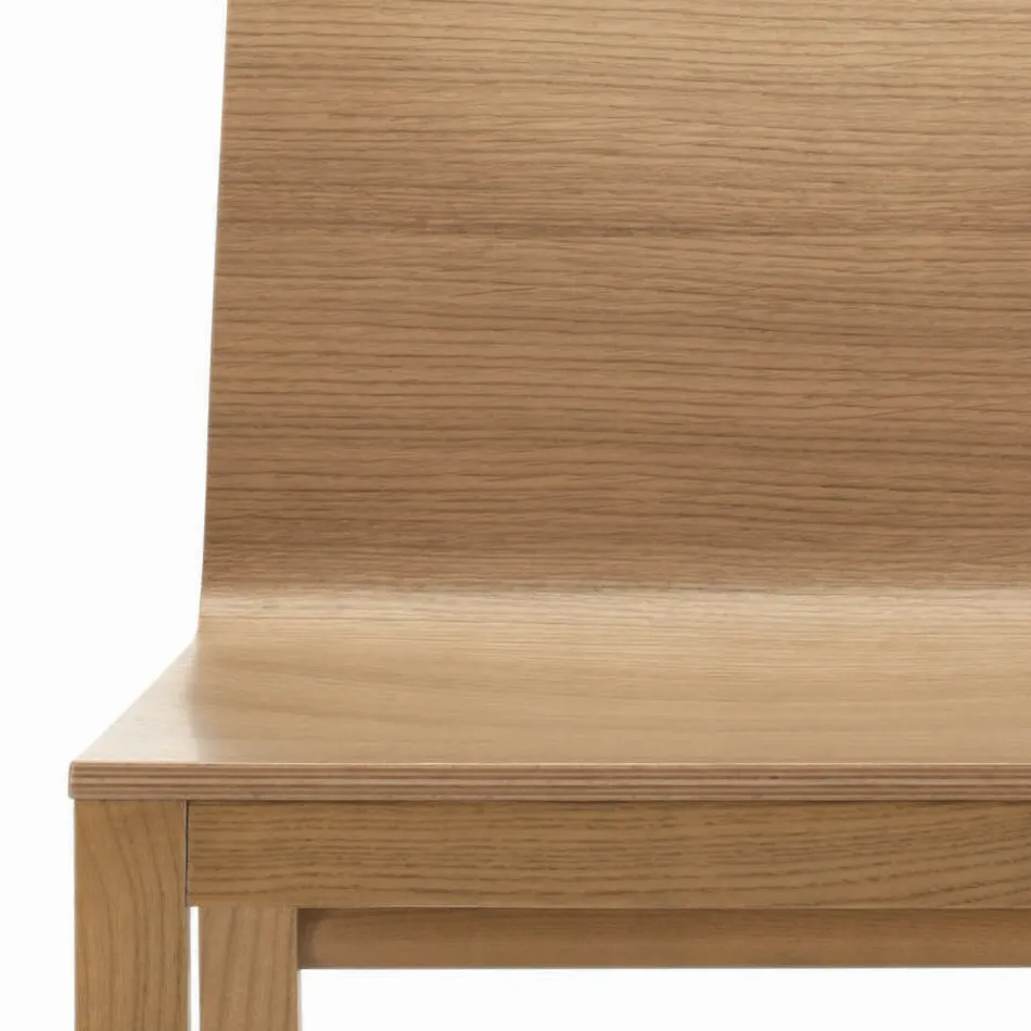Sedia con Struttura in Frassino e Scocca in Rovere Made in Italy - Emilia Viadurini