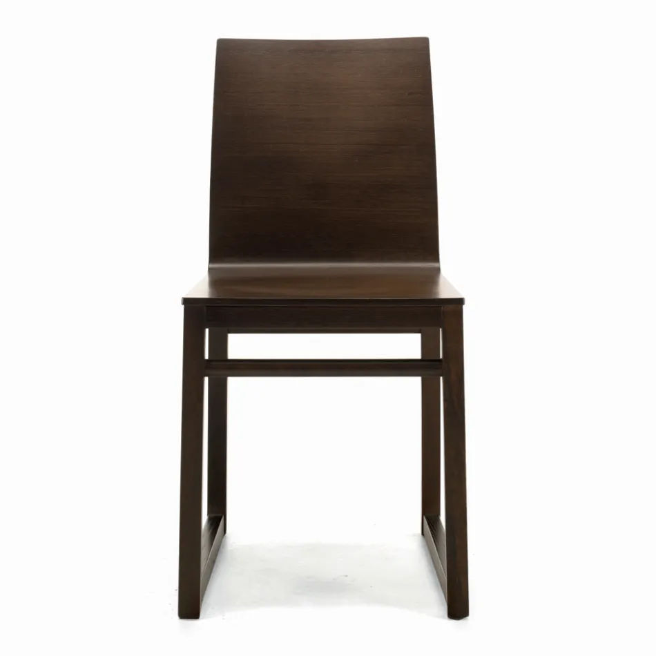 Sedia con Struttura in Frassino e Scocca in Rovere Made in Italy - Emilia Viadurini
