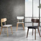 Sedia Cucina in Tessuto con Struttura in Legno Massello 2 Pezzi - Tonino Viadurini