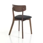 Sedia Cucina in Tessuto con Struttura in Legno Massello 2 Pezzi - Tonino Viadurini