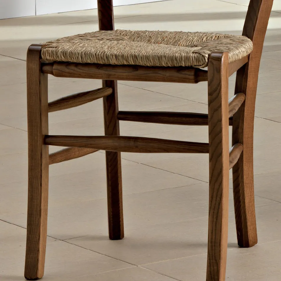 Sedia da Cucina Classica in Legno Massello di Design Italiano - Monika Viadurini