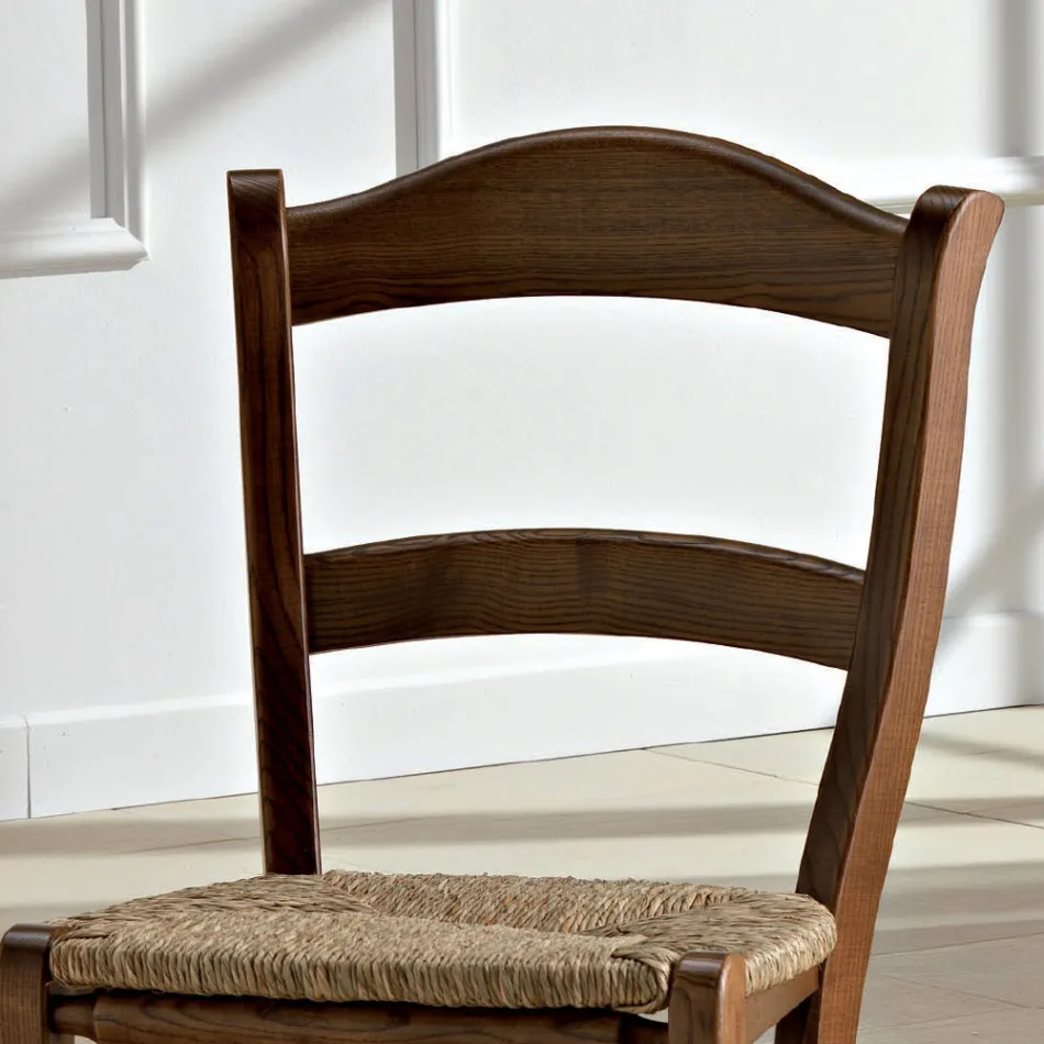 Sedia da Cucina Classica in Legno Massello di Design Italiano - Monika Viadurini