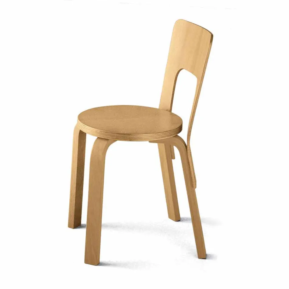 Sedia da Cucina in Legno di Faggio Curvato Naturale Made in Italy - Cassiopea Viadurini