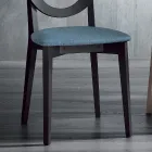 Sedia da Cucina in Legno e Tessuto Design Moderno Made in Italy - Marrine Viadurini