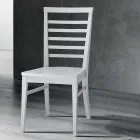 Sedia da Cucina in Legno Massello di Faggio Design Italiano - Jeanine Viadurini