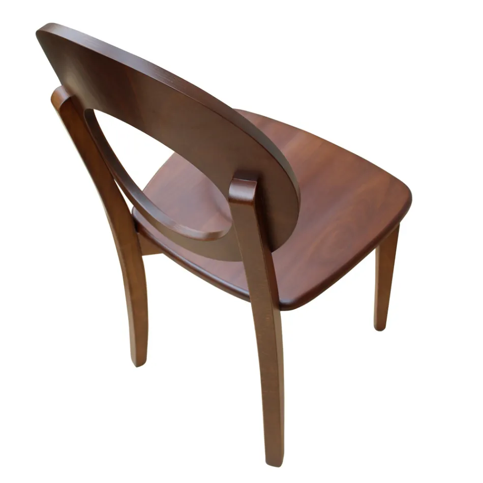 Sedia da Cucina in Legno Massello di Faggio Design Italiano - Marrine Viadurini