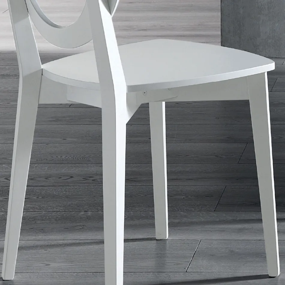 Sedia da Cucina in Legno Massello di Faggio Design Italiano - Marrine Viadurini