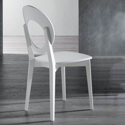 Sedia da Cucina in Legno Massello di Faggio Design Italiano - Marrine Viadurini