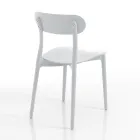 Sedia da Cucina in Polipropilene Bianco o Grigio Opaco 4 Pezzi - Milano Viadurini