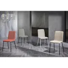 Sedia da Cucina in Tessuto Colorato e Metallo Design Moderno - Hermione Viadurini