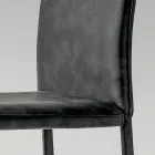 Sedia da Cucina Interamente Rivestita in Ecopelle Made in Italy, 2 Pezzi - Maria Viadurini