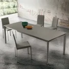 Sedia da Cucina Rivestita in Tessuto Realizzata in Italia, 2 Pezzi - Mawi Viadurini