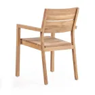 Sedia da Esterno con Braccioli in Legno Teak - Marie Viadurini
