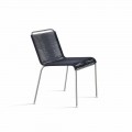 Sedia da Esterno di Design in Acciaio e Cordino Made in Italy - Madagascar1