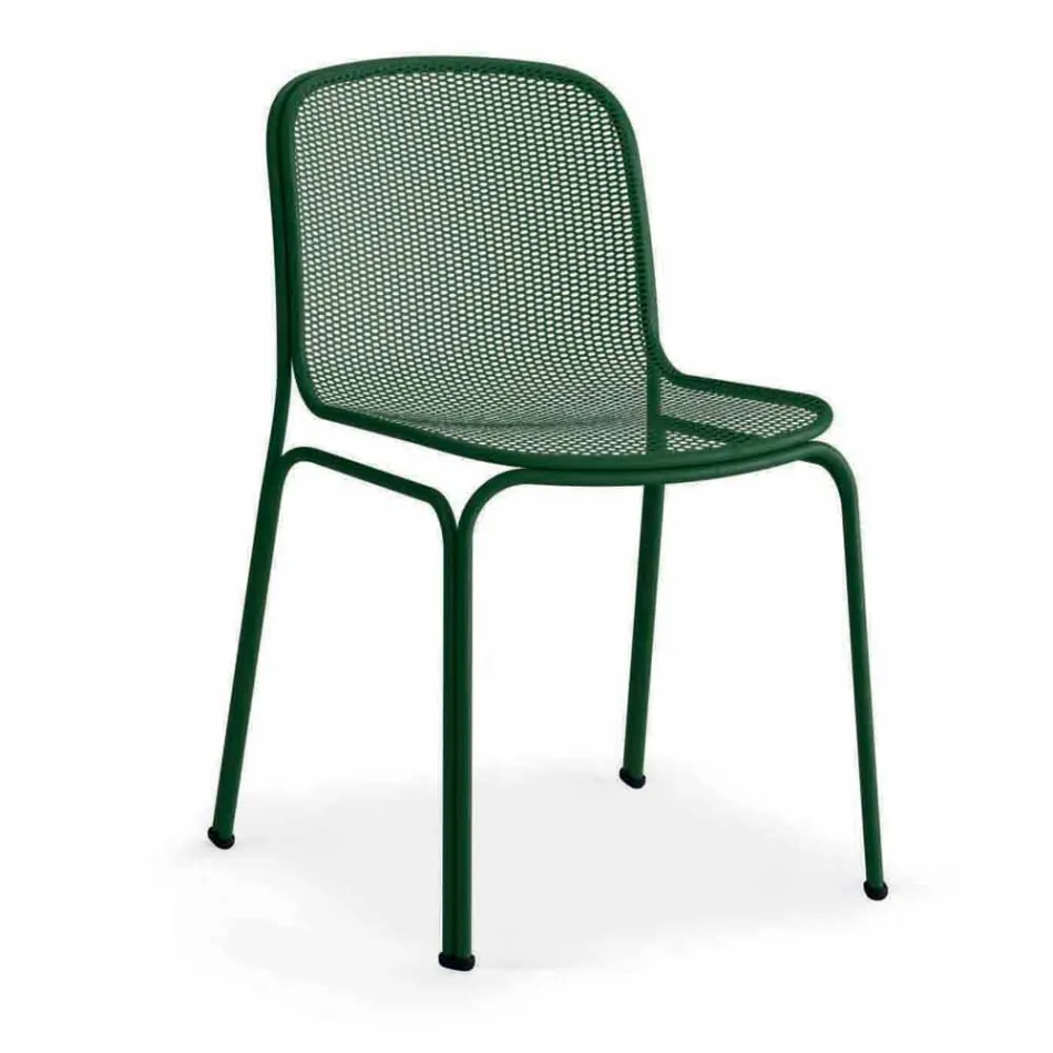 Sedia da Esterno Impilabile in Metallo Made in Italy, 4 Pezzi - Prunella Viadurini
