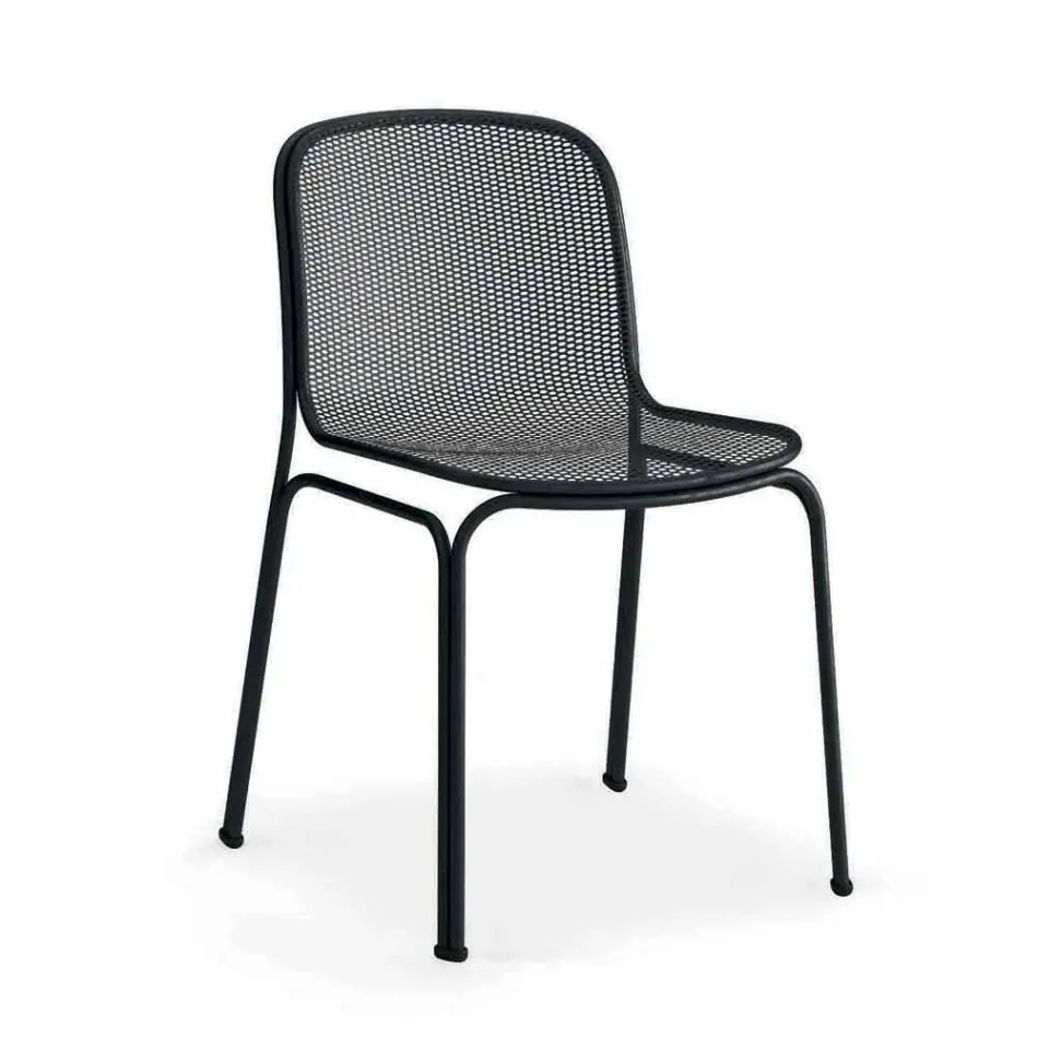 Sedia da Esterno Impilabile in Metallo Made in Italy, 4 Pezzi - Prunella Viadurini