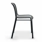 Sedia da Esterno Impilabile in Metallo Made in Italy, 4 Pezzi - Prunella Viadurini