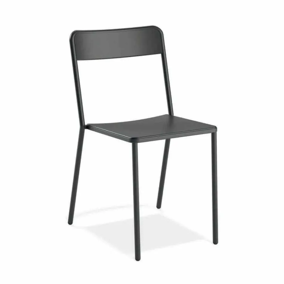 Sedia da Esterno Impilabile in Metallo Made in Italy, 4 Pezzi - Xylia Viadurini