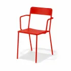 Sedia da Esterno Impilabile in Metallo Made in Italy, 4 Pezzi - Xylia Viadurini