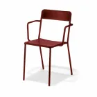 Sedia da Esterno Impilabile in Metallo Made in Italy, 4 Pezzi - Xylia Viadurini