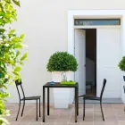 Sedia da Esterno Impilabile in Metallo Verniciato Made in Italy, 4 Pezzi - Tulle Viadurini